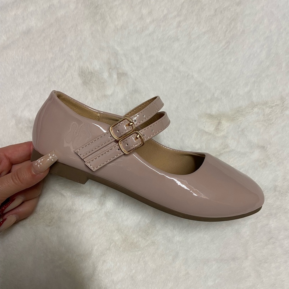 Girls Nude Pink Patent Flats